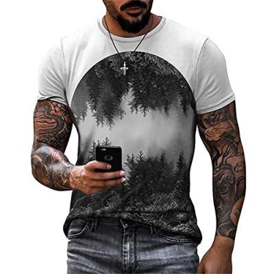 China Anti-wrinkle 2022 Summer Men's Youth Pop Collar Men's Casual Wear Color World Sweater Sleeve Brand 3D T-shirt T-shirt Custom for sale