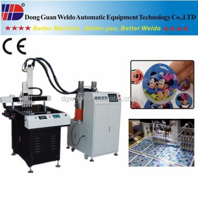 China Custom clear domed sticker Epoxy Injection Machine WD-600AB for sale