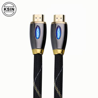 China KSIN Multimedia Customized 3D 4k Length High Speed ​​Housing HDMI Zinc Alloy Cable Support for sale