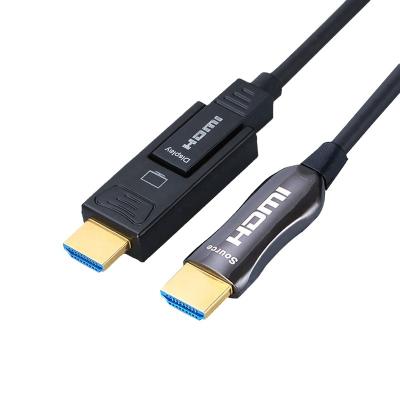 China Multimedia HDMI AOC Cable 100M 4K 3D HDMI AOC Fiber Optic Cable Support 18.2Gbps and 60Hz for sale