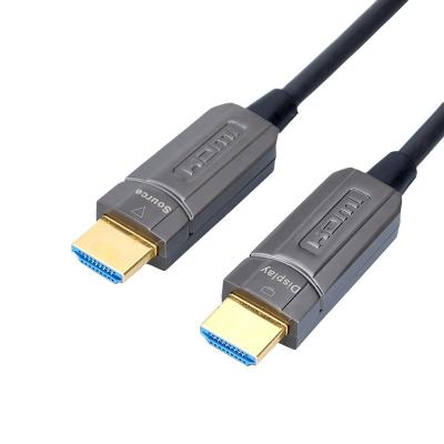 China Multimedia 24K Gold Pated HDMI to HDMI Cable 4K 8K fiber optic hdmi cable for HDR TV PS4 15m 25m 30m 50m for sale