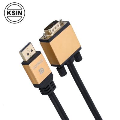 China For iPod KSIN Factory Wholesale Audio 1080p Video Displayport To VGA Adapter Cable For Computer for sale