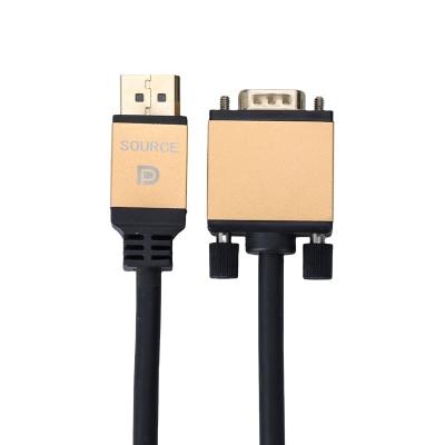 China High Quality Aluminum Camera Shell DisplayPort Male To VGA Male Adapter Converter for sale