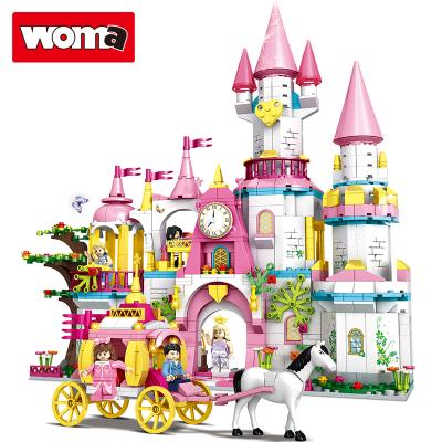 China Building Toy WOMA TOYS Girls Princess Castle Housing Building Blocks For Children Assembly Toy Christmas Birthday Gift for sale