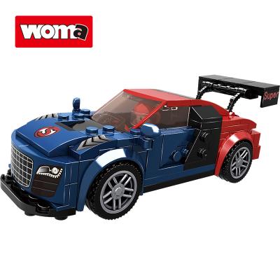 China Construction toy WOMA TOYS small plastic model car building block toy wholesale world famous super small racing car other hobbies for sale