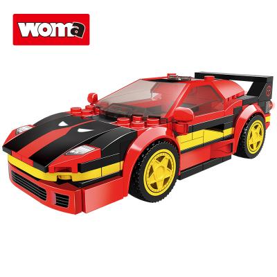 China Construction Toy WOMA TOYS eBay Hot Sale Giveaway Small Plastic Bricks Building Blocks For Kids Ship Race Car Model for sale