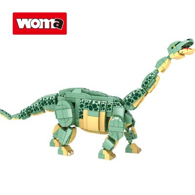 China Building WOMA Toy PLAYS Wholesale Customize Toys Brontosaurus Favorite Jurassic Dinosaur Boy World Brick Building Blocks Models for sale