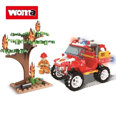 China WOMA building toy TOYS small fire truck building blocks compatible brands bricks play city fireman figures for kids scene set for sale