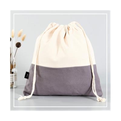 China Simple Canalolo Gray Color Drawstring Pouch High Quality Cotton Fabric for sale