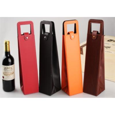 China Fashion Canalolo New Design Hot Selling Reusable Multicolor Wine Bag Red Wine Bottle Leather Bag for sale