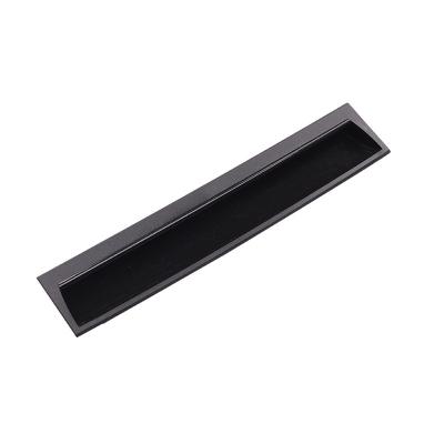 China Commercial Embedded Plastic Door Handle Cabinet Pull Recessed Black Inline Handle for sale