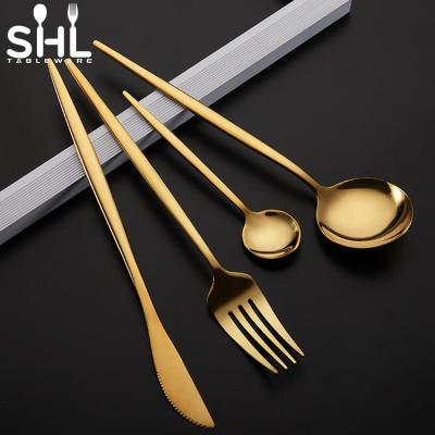 China Sustainable Stainless Steel Flatware Set Silver Plating Gold Stainless Steel Bulk Flatware for sale