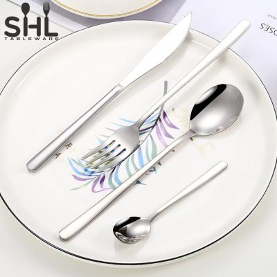 China Sustainable Luxury Knife Spoon Fork Set Gold Silver Cutlery Stainless Steel Flatware Sets Cutlery Set for sale