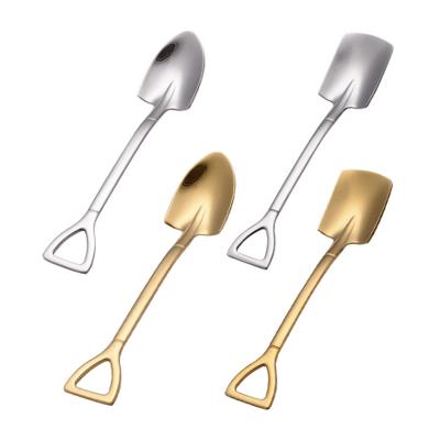 China ODM Viable Fast Delivery Food Grade Stainless Steel Teaspoon Dessert Yogurt Salad Silver Square Teaspoon for sale