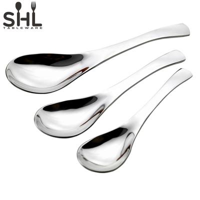 China Viable Sale Yard Style Earl Spoon Stainless Steel Round Hot Soup Spoon for sale