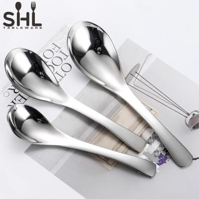 China Wholesale Silverware Stainless Steel Viable Flatware Silver Spoon Dinner Spoons for sale