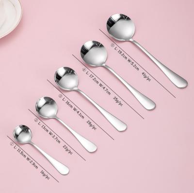 China Sustainable Hot Sale Restaurant Hotel Kitchen Stainless Steel Spoons Metal Cutlery Set for sale