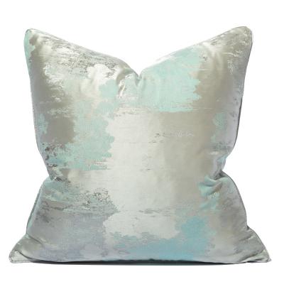 China High Quality Super Soft Jacquard Anti-pilling Auspicious Clouds Cushions Cover Luxury Cushion Cover 45X45 50X50 Light Blue Cushions for sale