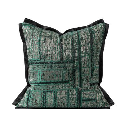 China Anti-pilling Cute Cushion Pillow Covers Custom Jacquard Pillow Christmas 45*45cm Cushion Covers Green Pillow Case Covers For Home Decor for sale