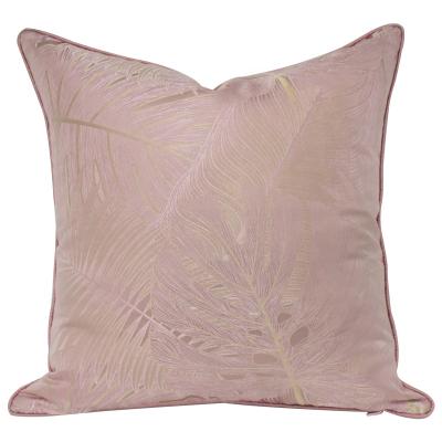 China Luxury Jacquard Anti-pilling Tino Solid Plain Decor Cushion Cover The Modern Phoenix Feather Cushion Cover for sale