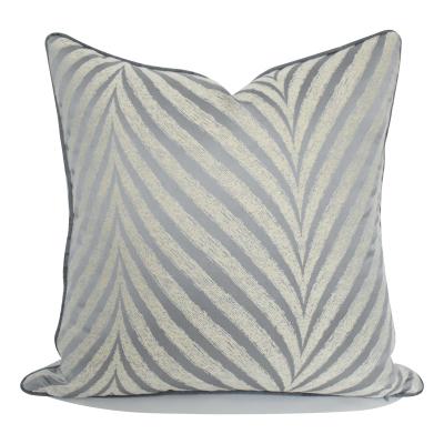 China Anti-pilling Light Luxury Gold Silver Wave Jacquard Pillow Cases For Modern Sofa Office Plain Cushions 45x45 Cushion Cases for sale