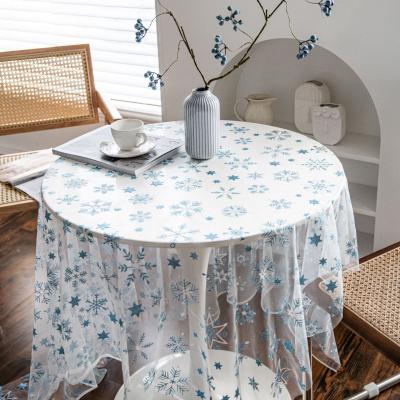 China Modern Polyester Rectangle Tablecloth Stain Resistant And Spill Proof Washable Fabric Kitchen Cheap Tablecloth for sale