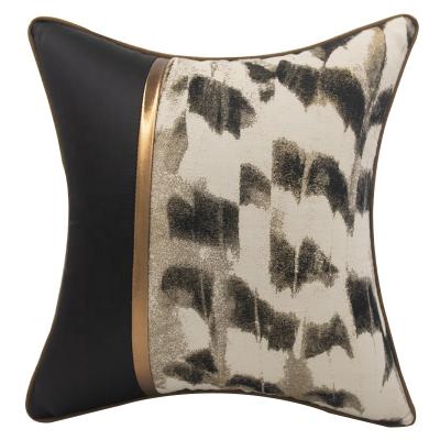 China Nordic Geometric Gold Foil Anti-pilling Luxury Jacquard Cushion Covers Sofa Decorative Cushions Pillow Cover 45*45 for sale