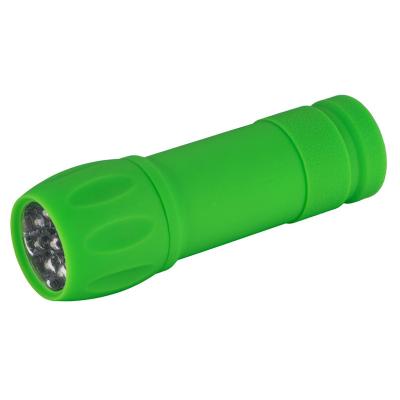 China Gfit Cheap Plastic Flashlight 9 LED Factory Supply Promotion Camping Rubber Torch Light for sale