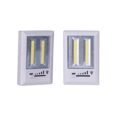 China Modern Wireless Cabinet Wall Mounted Night Light Dry Battery With Slide Dimmable COB LED Switch Light for sale