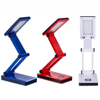 China 4AAA SMD LED USB Dimmable Rechargeable Foldable Table Lamp Modern Cordless Portable Reading Desk Light for sale