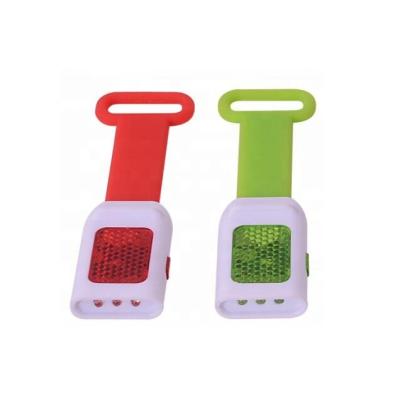 China Running Recycling Bicycle Outdoor 4 LED Night Cycle Backpack Warning Safety Light For Night Sport Bike Kids Running Dog for sale