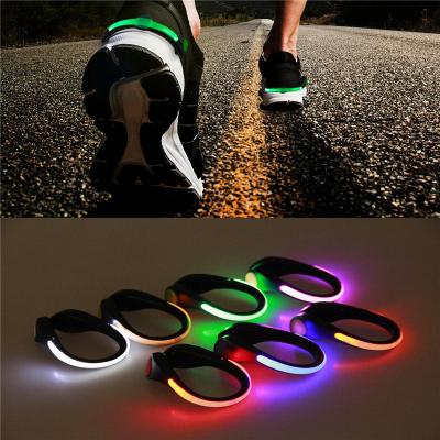 China Outdoor Night Running Bicycle LED Safety Warning Light Shoe Clip Recycling Light LED For Night Running Recycling Bicycle for sale