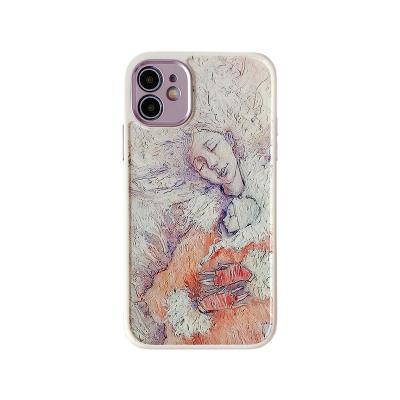 China Shockproof Oil Painting IMD Phone Case For Iphone 13 12 mini 11 pro X Max Xr Xs 8 7 Max Plus Protective Back Cover Soft TPU Shell for sale