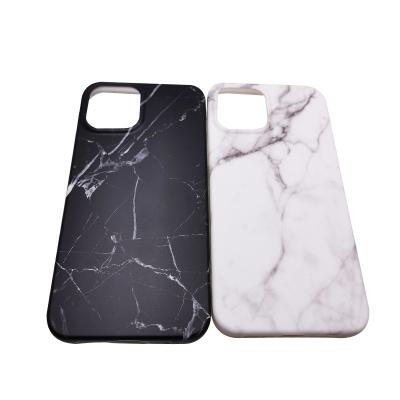 China Shockproof Stuffed Marble Halves Cell Phone Case For All iPhone Series Frosted Feel Scratch-Resistant And Drop-Resistant Anti-Slip for sale