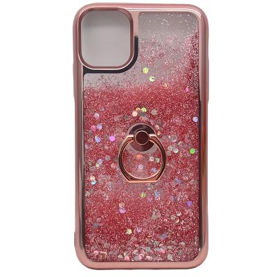 China Fashion Shockproof Design Liquid Overflowing Sand Plating View Mobile Phone Cover Case For iPhone 13 12 11 X 8 7 6 for sale