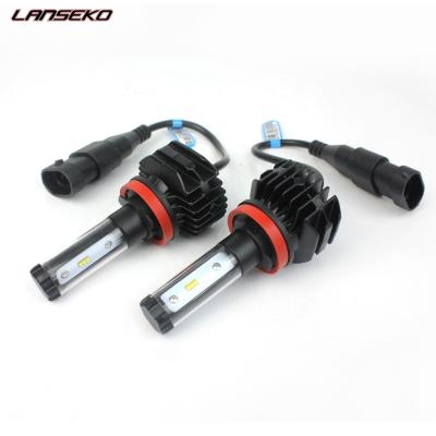 China Lanseko X3S fanless led headlight 3000K 4300K ​​6500K 8000K 10000K H7 H4 H11 9005 H13 4500LM auto lighting system universal available for sale