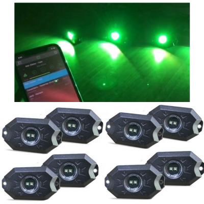 China Underglow RGB LED Rock Lights Outdoor Kit RGBW LED Rock Lights RGB 8 Pods Underglow Wheel Light Neon Lamp Super Bright Accessories for sale