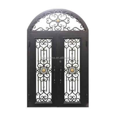 China EUROPEAN Classica Villa Entry Door Wrought Iron Doors Front Exterior Cast Iron Door Main Cast Design Secur for sale