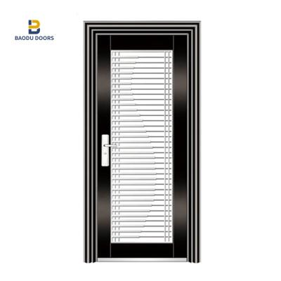 China Newest Design Baodu Factory Modern High Quality Security Doors Stainless Steel Security Stainless Steel Door for sale