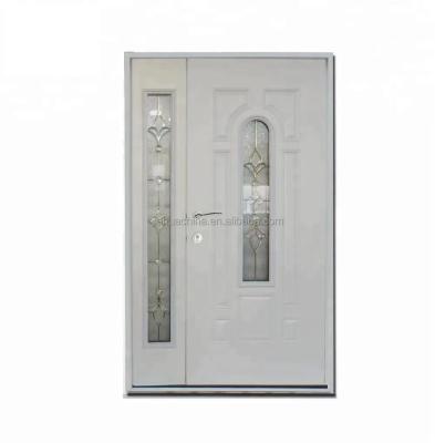 China High Quality Contemporary Modern Decorative Oval Glass Steel Door Security Steel Glass Door for sale