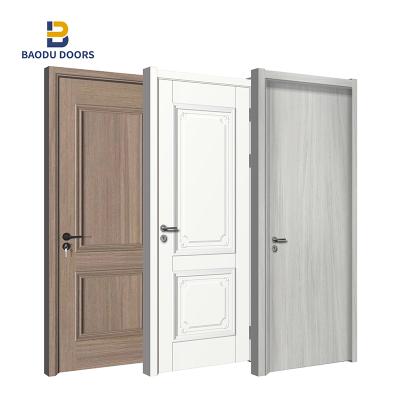 China Modern Design Teak Wood Melamine Wooden Door MDF Internal Door for sale