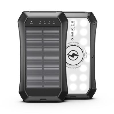 China Outdoor Waterproof Solar Panel Charge ES986S Power Bank Qi Travel Powerbank Led Solar Power Bank Pawer Wireless Bank Portable Powerbank for sale