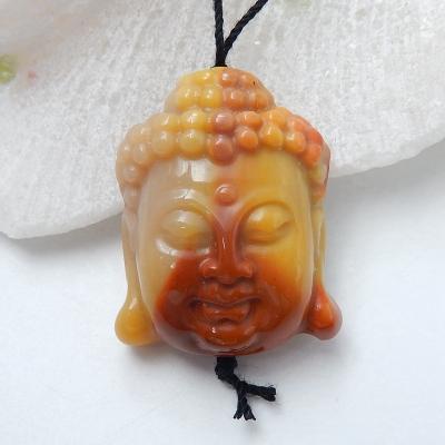 China CLASSIC Natural Gemstone Carvings Beautiful Buddha Head Gemstone Pendants For Necklace for sale