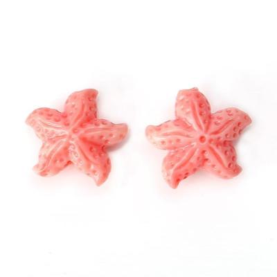 China Fashion Cut Out Pink Conch Shell Earring Loose Starfish Beads for sale