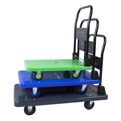 China Heavy Duty Folding Heavy Duty Folding Platform Trolley Trolley Trolley Mobile Hand Truck for sale