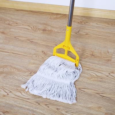 China Sustainable Sizes 320g 2 Handle Cotton Broom Aluminum Clip Broom for sale