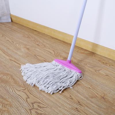 China Good Quality Sustainable Metal Handle Cotton Floor Cleaning Plastic Wooden Broom for sale