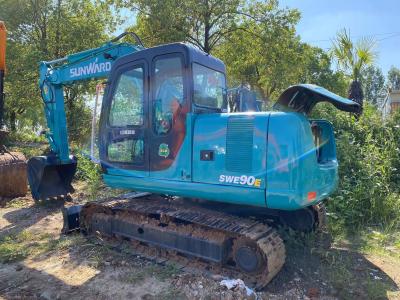 China Sunward 90E 54.6KW Sunward Excavator Blue Mini Excavator With Original Condition for sale