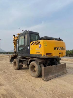 China Hyundai 150W-7 tweedehands graafmachine met 84 kW motorvermogen en 135000 kg bedrijfsgewicht Te koop