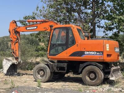 China Hydraulic Terrain Wheeled Used Doosan Excavator DH150W 12Tonne for sale